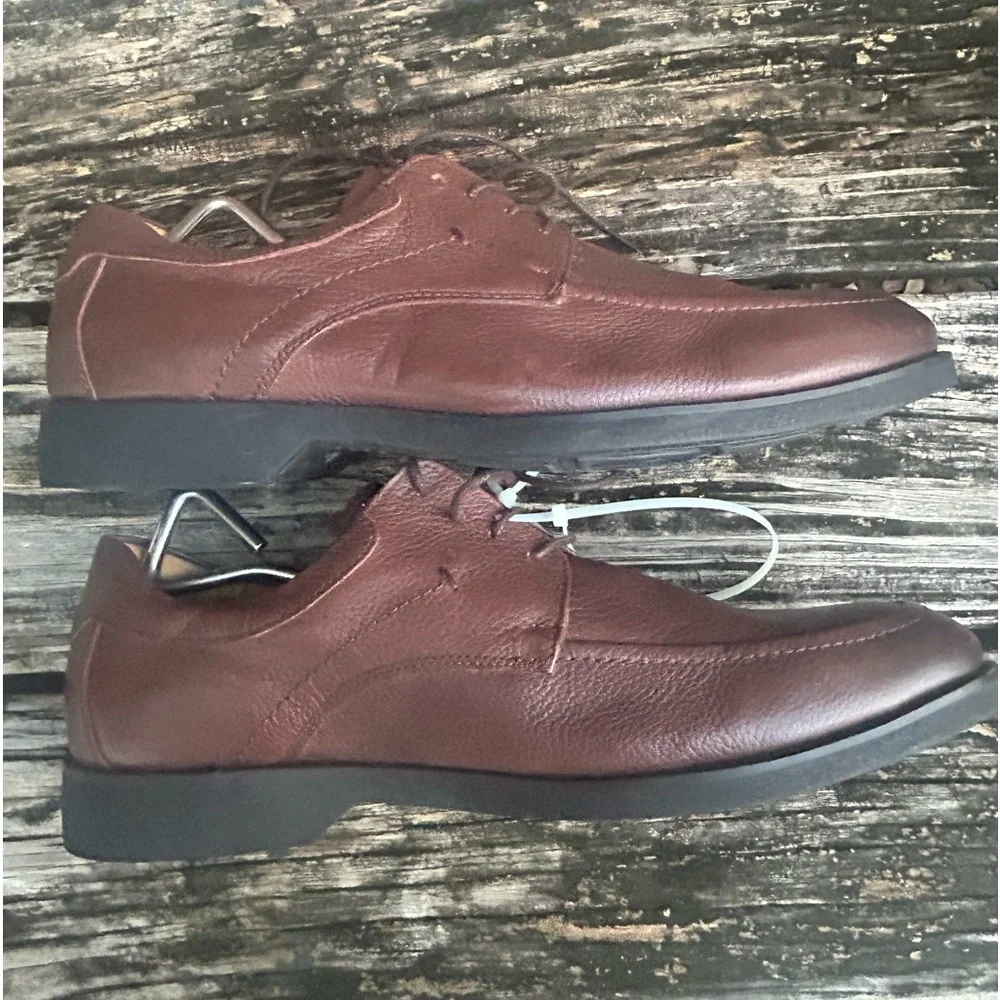 NWOB Marc Joseph New York Hand Crafted in Brazil Brown Leather Dress Shoes Sz 11 - Picture 3 of 14